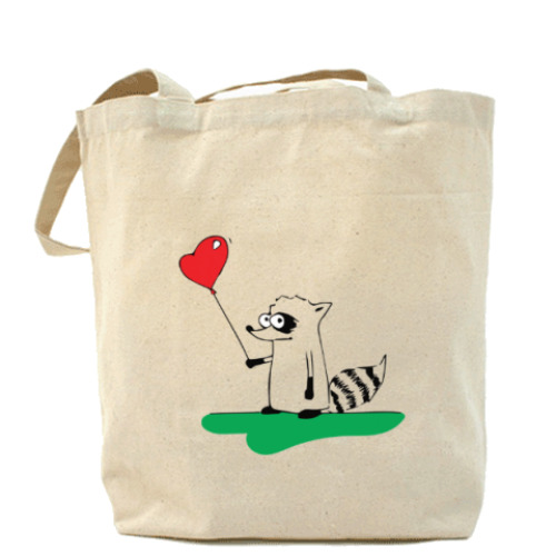 Сумка шоппер с принтом Енот