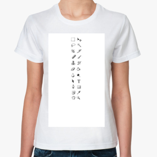 Классическая футболка с принтом Photoshop junkie