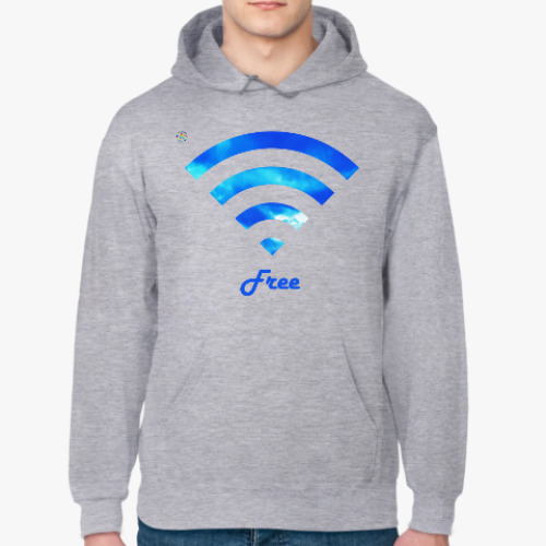 Толстовка худи с принтом Free