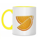 Двухцветная кружка Апельсиновые дольки