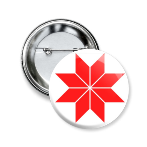 Значок 50мм с принтом Алатырь