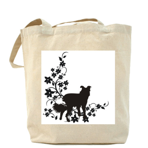 Сумка шоппер с принтом Бордер