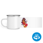 Кружка металлическая белая (круговая запечатка)