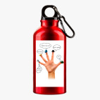 Металлическая бутылка 400 мл UV-DTF