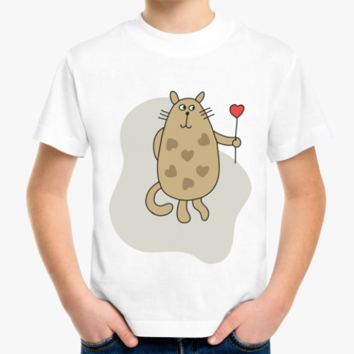 Детская футболка с принтом LOVE CATS