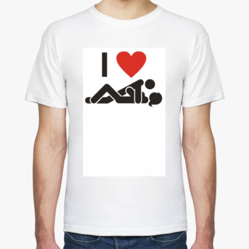 Футболка с принтом Я люблю секс