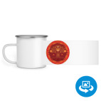 Кружка металлическая белая (круговая запечатка)