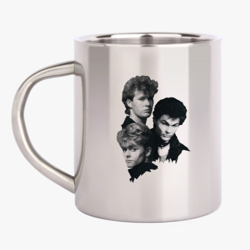 Кружка металлическая с принтом a-ha