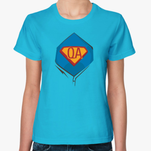 Женская футболка с принтом Super QA