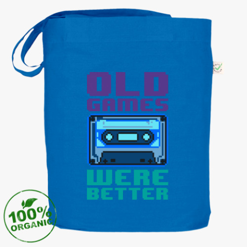 Сумка шоппер с принтом Oldschool games were better