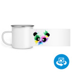 Кружка металлическая белая (круговая запечатка)