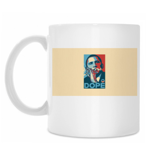 Кружка с принтом 'Обама'