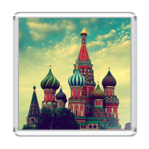Магнит с принтом 'Золотая моя Москва'