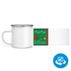 Кружка металлическая белая (круговая запечатка)