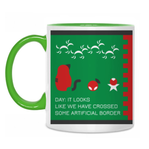 Кружка с принтом Artificial Border