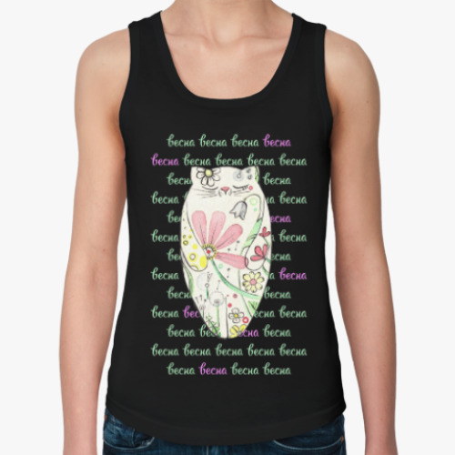 Женская майка с принтом Весна