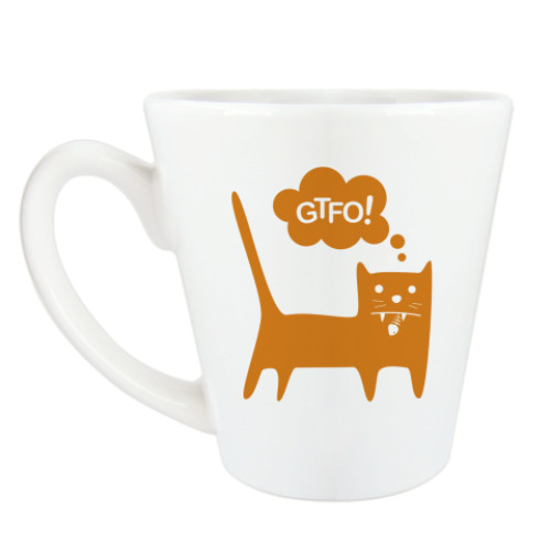 Чашка Латте с принтом GTFO!