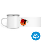 Кружка металлическая белая (круговая запечатка)