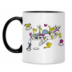 Кружка двухцветная