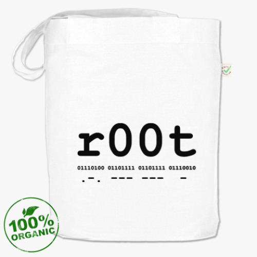 Сумка шоппер с принтом ROOT binary