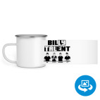 Кружка металлическая белая (круговая запечатка)