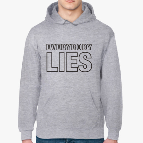 Толстовка худи с принтом Everybody lies