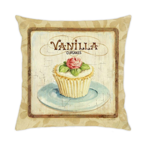 Подушка с принтом Cupcake