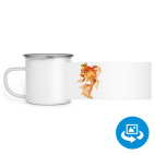 Кружка металлическая белая (круговая запечатка)