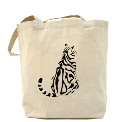 Сумка шоппер с принтом Кошак