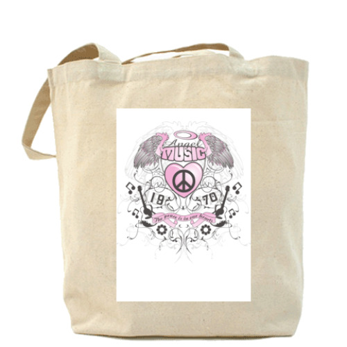 Сумка шоппер с принтом Angel Music