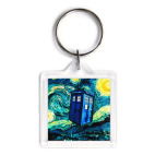 Брелок 3.9 x 3.9 см ТАРДИС Ван-Гога