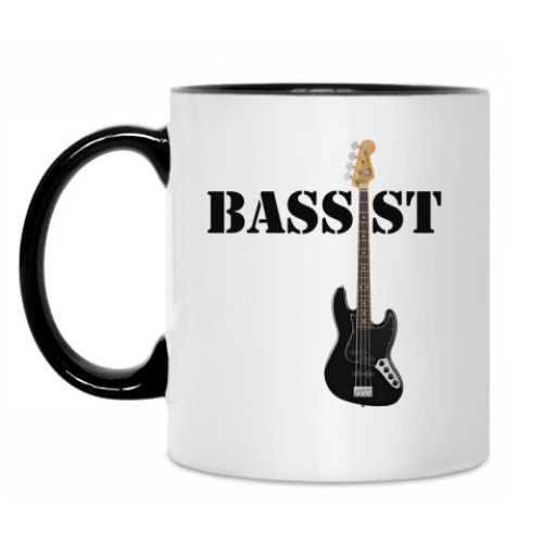 Кружка с принтом Bassist