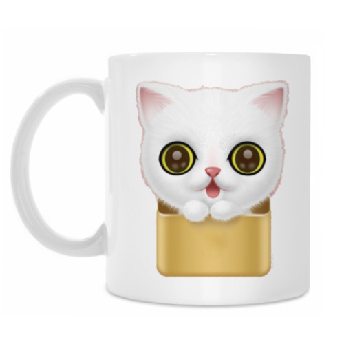 Кружка с принтом Милый Котенок