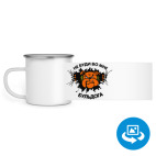 Кружка металлическая белая (круговая запечатка)