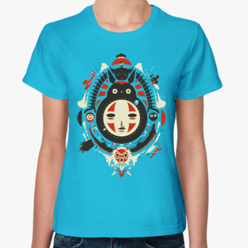 Женская футболка с принтом Фильмы Мияздаки