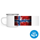 Кружка металлическая белая (круговая запечатка)