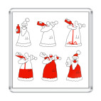 Магнит 6.5 x 6.5 см Как стать дедом морозом