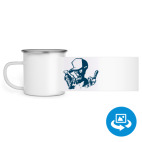 Кружка металлическая белая (круговая запечатка)