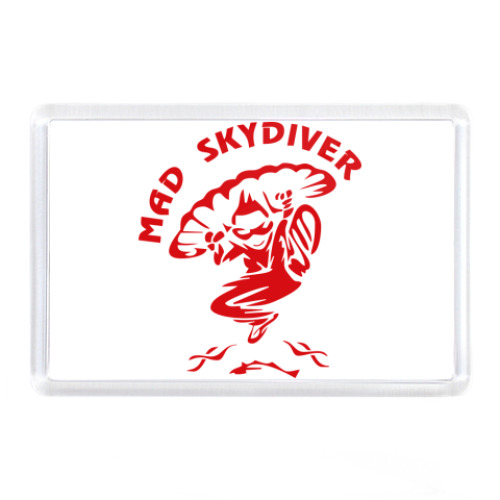 Магнит с принтом MAD SKYDIVER
