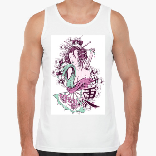 Майка с принтом  Цветение сакуры