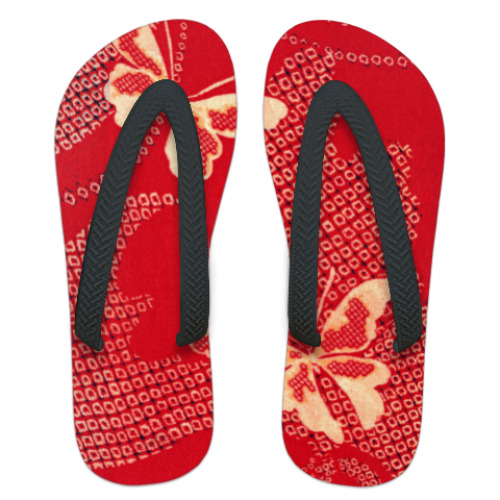 Шлепанцы (сланцы) с принтом Бабочки