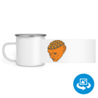 Кружка металлическая белая (круговая запечатка)