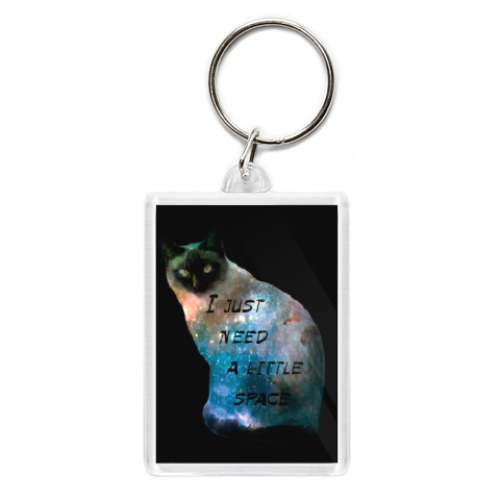 Брелок с принтом Котик космический