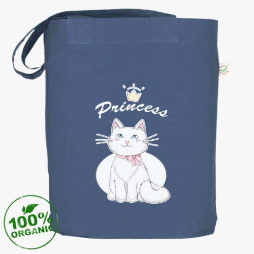 Сумка шоппер с принтом Кошечка Принцесса