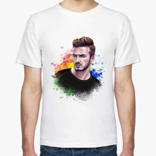 Футболка с принтом David Beckham Football Дэвид Бекхэм