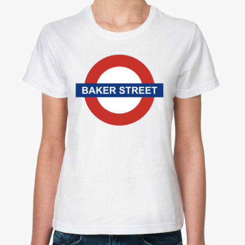 Классическая футболка с принтом  Baker street