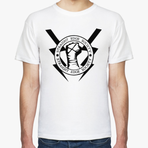 Футболка с принтом Straight Edge, Общество