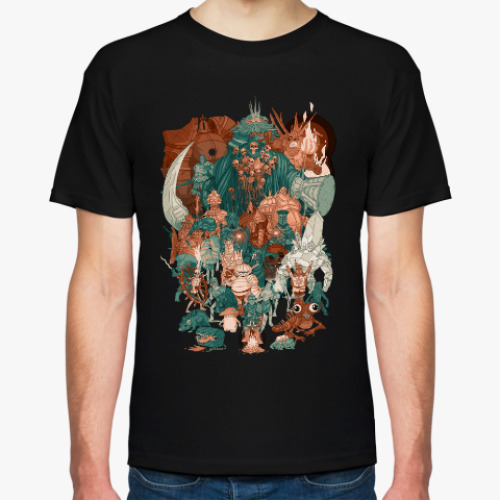 Футболка с принтом Dark Souls на темном