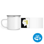 Кружка металлическая белая (круговая запечатка)