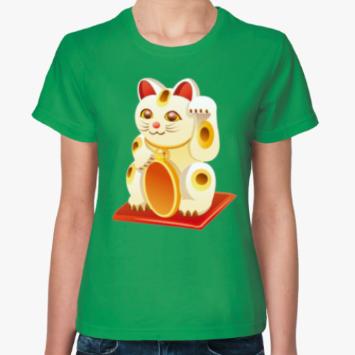 Женская футболка с принтом Lucky Cat